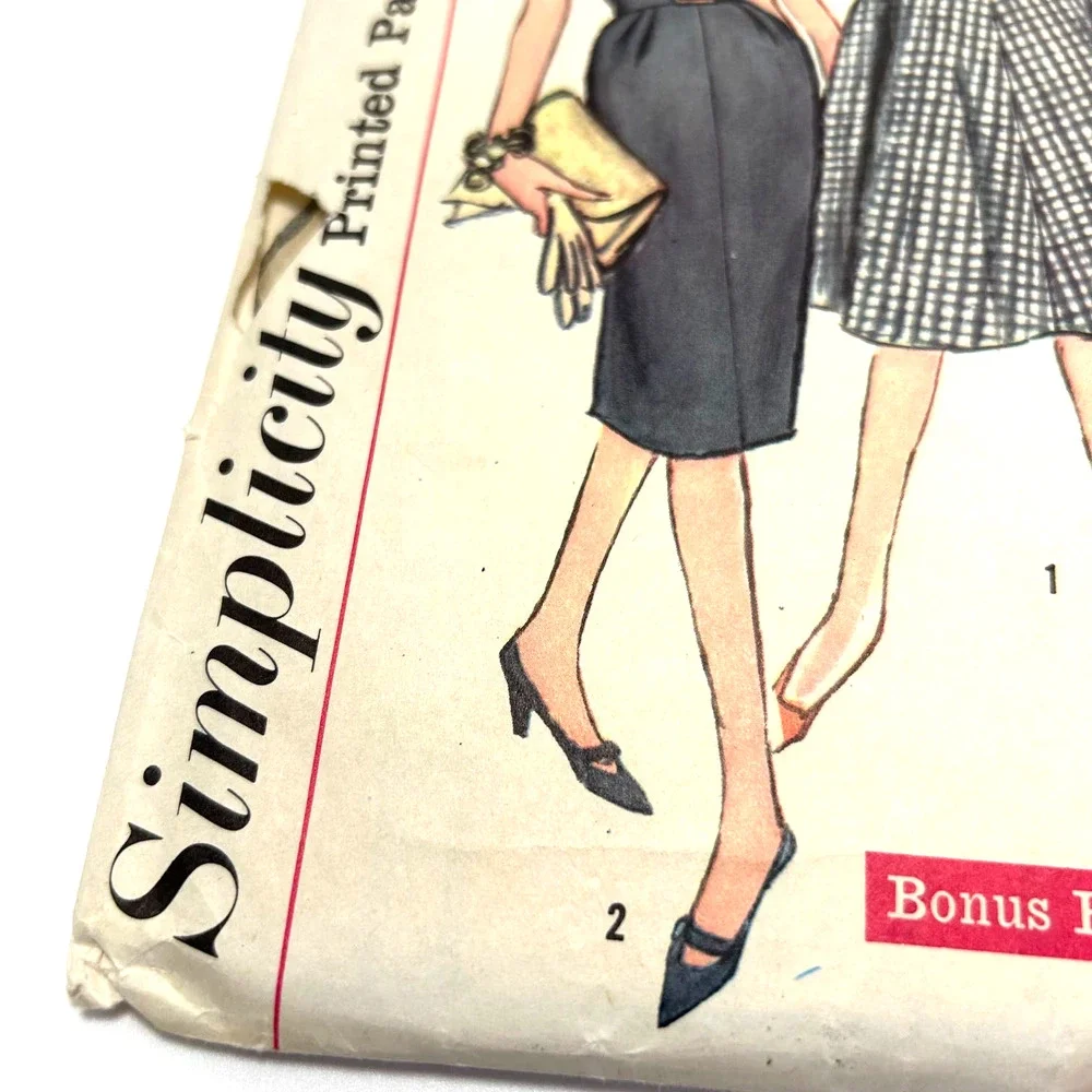 Simplicity Vintage 1950's Pattern #3118 Women's Half‎ Size Dress, Size 14.5